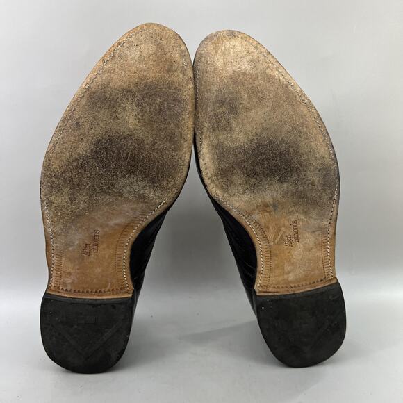 Allen Edmonds Lloyd Wingtip Oxford Men Size 14 C Burgundy Leather Brogue Shoes - Picture 7 of 11